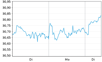 Chart VanEck Morn.Gl Wide Moat U.ETF - 1 Woche