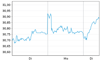 Chart Fr.Temp.Inv.Fds-Fr.Mut.Europ. Nam.-Ant. N acc. DL - 1 Woche