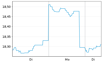 Chart JPMorgan Fds-Emerg.Mkts Sm.Cap An A accEURo.N - 1 Woche